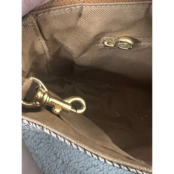 Eric Javits New York Woven Straw Shoulder Handbag with Bamboo Detail Tan - Picture 3 of 10